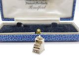 Sterling Silver Traditional Cash Register Charm Pendant Vintage c1970