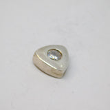 Sterling Silver Paste Set Modernist Small Charm Pendant Vintage c1970
