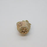 Sterling Silver Basket With Pearls & Bow Charm Pendant Vintage c1970s