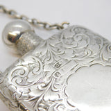 Edwardian Sterling Silver Floral Pattern Perfume Bottle Antique 1903 Birmingham