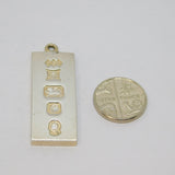 Sterling Silver Jubilee Bullion Bar Ingot Pendant Vintage 1977 Birmingham
