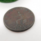 George III Copper Halfpenny Coin 1799 Antique Fair Condition