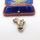 Sterling Silver FIligree Style Ice Skate Boot Charm Pendant Vintage c1970