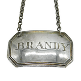 George III Sterling Silver Brandy Decanter Label Antique 1807 Birmingham