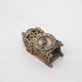 Sterling Silver Antique Mantle Clock Charm Pendant Vintage c1970