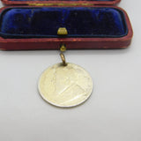 Victorian South African 1 Shilling Coin Fob Pendant Antique 1895