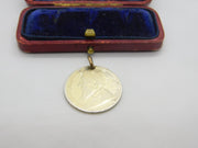 Victorian South African 1 Shilling Coin Fob Pendant Antique 1895