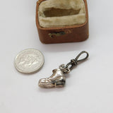 Sterling Silver Boot & Rope Charm Pendant Vintage c1970