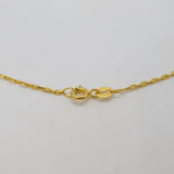 Gold On Sterling Silver Tiger's Eye Organic Shape Pendant Necklace Modern c2000