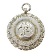 Sterling Silver Football or Soccer Sporting Fob Medal Antique 1947 Chester
