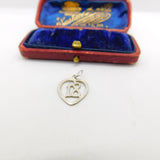Sterling Silver Commemorative 18th Birthday Heart Charm Pendant Vintage c1970