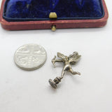 Sterling Silver Eros the Archer Statue Charm Pendant Vintage c1970