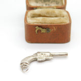 Sterling Silver Little Revolver Charm Pendant Vintage c1970