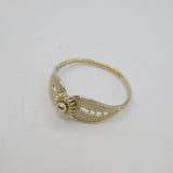 Sterling Silver Eastern Style Filigree Dress Band Ring Vintage c1970 Size L