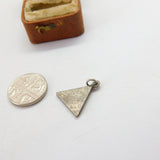 Sterling Silver Roadworks Sign Charm Pendant Vintage c1970