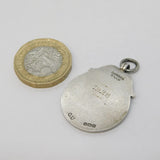 Sterling Silver & Enamel Leicestershire Football Fob Medal Antique Art Deco