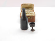 Victorian Spelter Dolls House Wine Bottle & Chalice Miniatures c1850 Antique