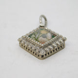 Charles Horner Victorian Sterling Silver Essex Crystal Thistle Pendant Antique