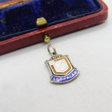 Sterling Silver and Enamel Lochalsh Travel Shield Charm Pendant Vintage c1970