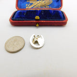 Sterling Silver Horse Shoe Portrait Charm Pendant Vintage c1970