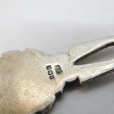 Edwardian Sterling Silver Enamel Rifle Form Teaspoon Antique 1908 Birmingham