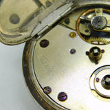 Victorian Sterling Silver Lake Scene Fusee Pocket Watch Antique 1879 London