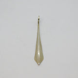 Sterling Silver Modernist Leaf Form Long Drop Studio Pendant Modern c1990s