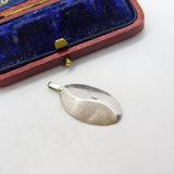 Sterling Silver Swirl Drop Charm Pendant Vintage c1970