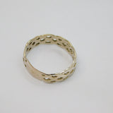 Sterling Silver Open Braid Style Identity Band Ring Vintage c1970 Size U