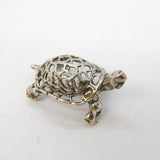 Italian .800 Silver Novelty Tortoise Ornament Vintage c1980s
