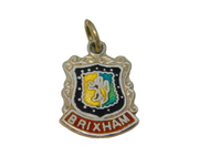 Sterling Silver Brixham Enamel Souvenir Charm Pendant Vintage c1970