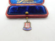 Sterling Silver and Coloured Enamel Travel Shield Guernsey Charm Vintage c1970