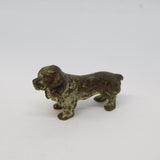 19th Century Cold Painted Vienna Bronze Spaniel Dog Figurine Antique c1860