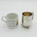Arts & Crafts Sterling Silver Planished Christening Mug Antique 1907 London
