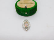 Sterling Silver Opal Drop Charm Pendant Vintage c1970