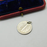 Sterling Silver USA One Dime 1940 Coin Charm Pendant WWII Time Antique