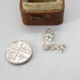 Sterling Silver Horse & Carriage Charm Pendant Vintage c1970