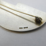 Sterling Silver & 18ct Gold Modernist Abstract Brooch Pin Vintage 1990 London
