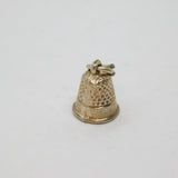 Sterling Silver Dotty Pattern Textured Thimble Charm Pendant Vintage c1970s