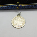 Sterling Silver 10 Soldi Pius IX Coin Charm Pendant 1868