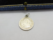 Sterling Silver 10 Soldi Pius IX Coin Charm Pendant 1868