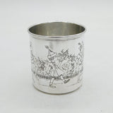 20th Century American Sterling Silver Nursery Rhyme Christening Mug Antique