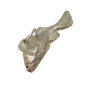 Sterling Silver Fish Charm Pendant Vintage c1970