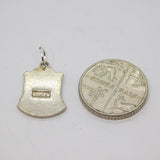 Sterling Silver 'Masham" Travel Shield Souvenir Charm Pendant Vintage c1970