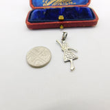 Sterling Silver Female Dancer Charm Pendant Vintage c1970