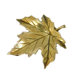 Sterling Silver Gilt Canadian Maple Leaf Brooch Pin Vintage c1970