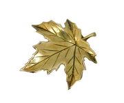Sterling Silver Gilt Canadian Maple Leaf Brooch Pin Vintage c1970