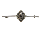 Scottish Sterling Silver Viking Ship Bar Brooch Vintage c1950 GP&S