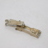 Sterling Silver Opening Grandfather Clock Charm Pendant Vintage c1970