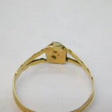 19th Century 10ct Gold & Natural Turquoise Dress Ring Antique c1850s